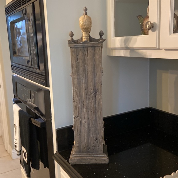 26” Grandin Road Skeleton Skulls Tabletop Grandfather Lit Clock Spooky Halloween - Picture 5 of 17